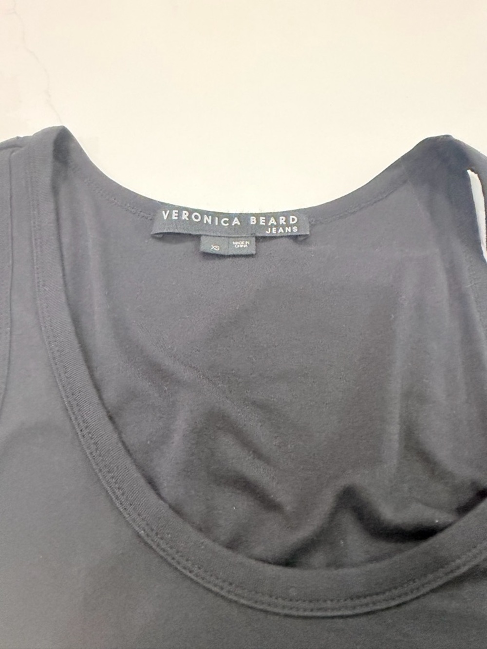 Veronica Beard Black Scoop-Neck Tank